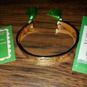 Lilly Pulitzer green tassel cuff